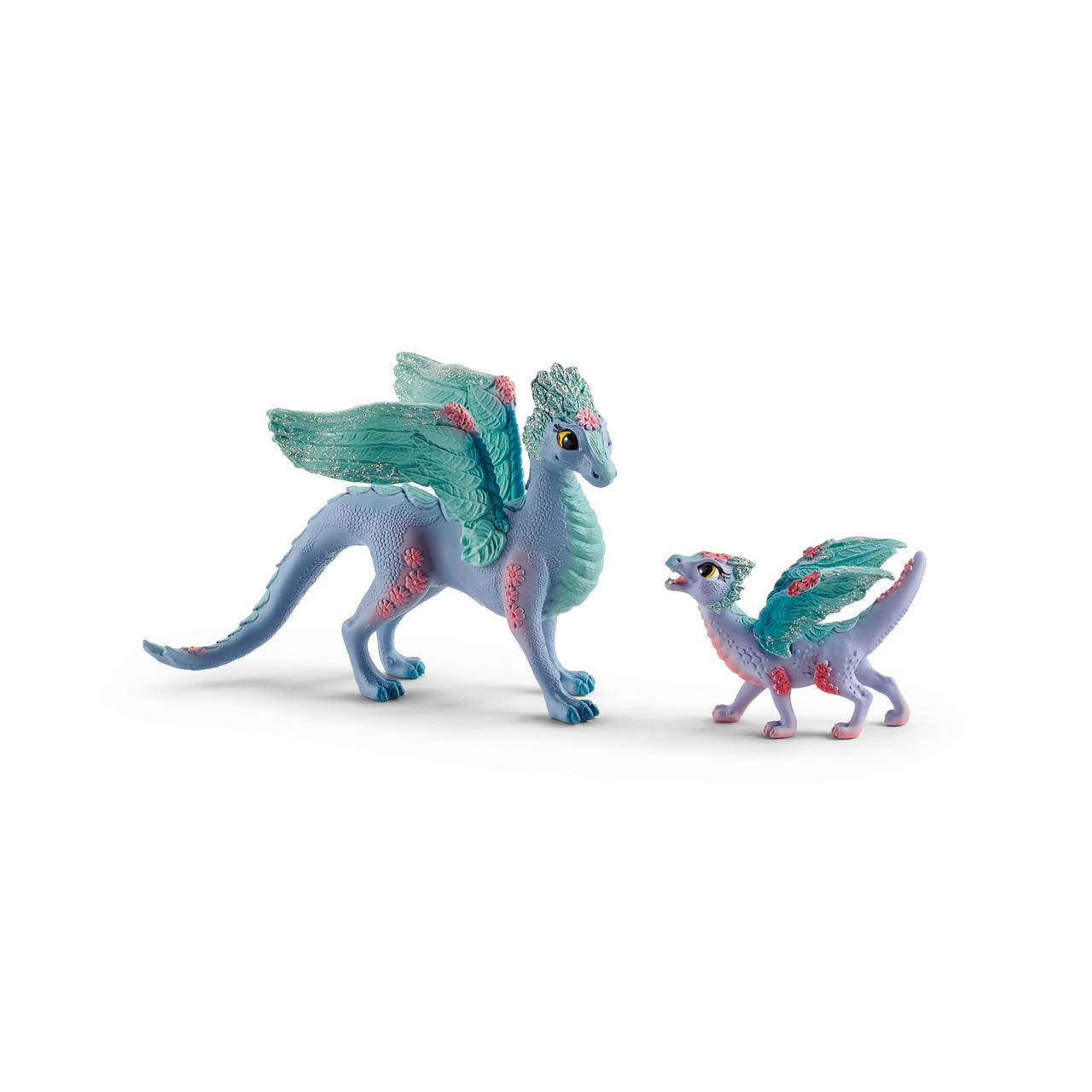 Schleich Dragons aux fleurs, maman et bébé