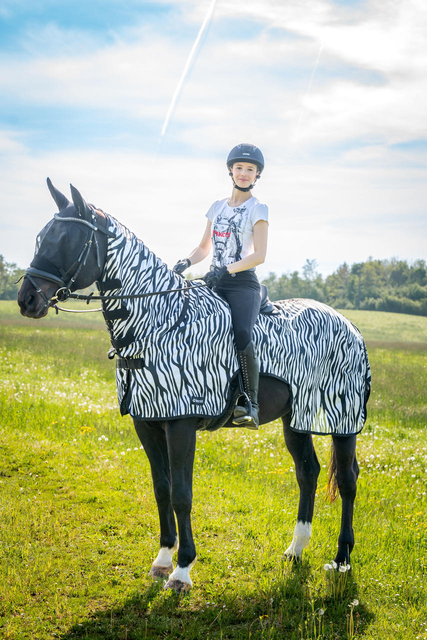 Busse Couvre-reins d'équitation MOSKITO ZEBRA III