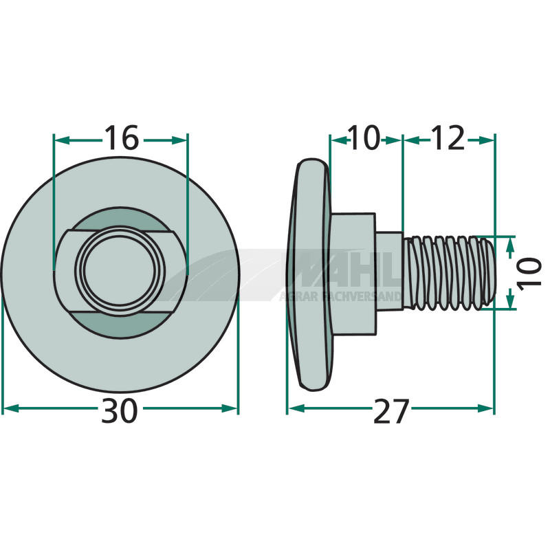 Boulon de couteau réf. 56150100, 80201047