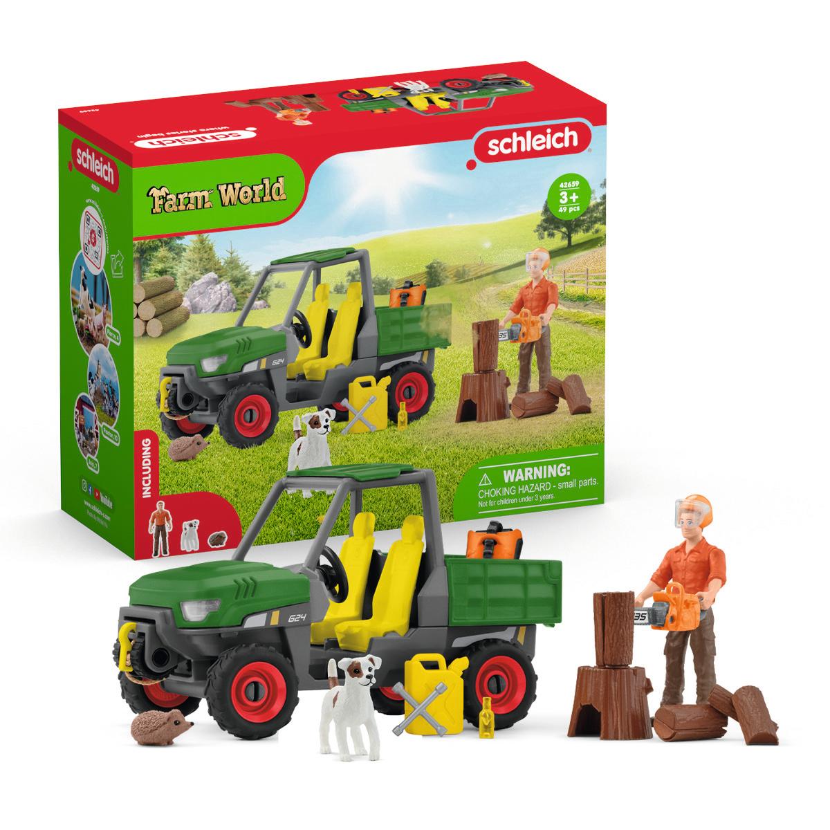 Schleich Garde forestier avec véhicule