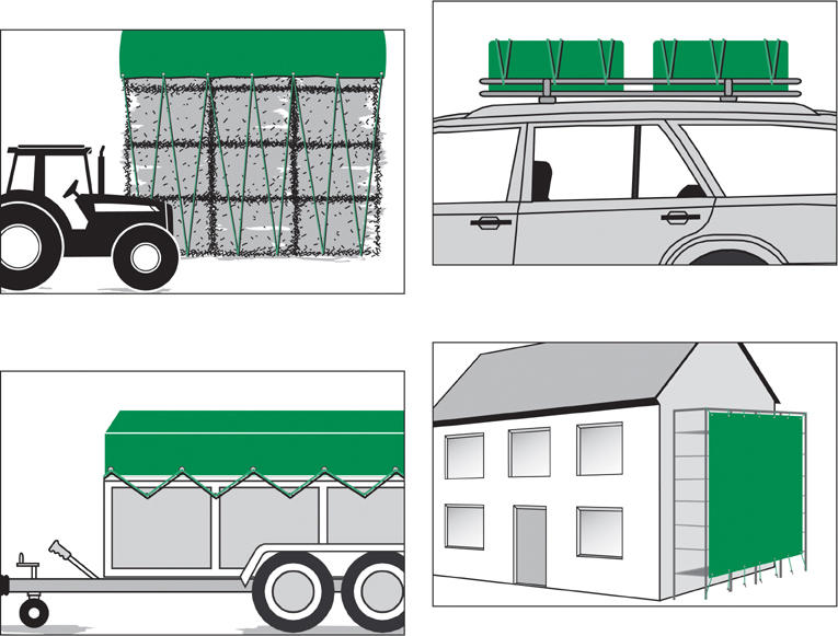 Kerbl Bâche PolyGuard 120 g/m² - 8 x 10 m