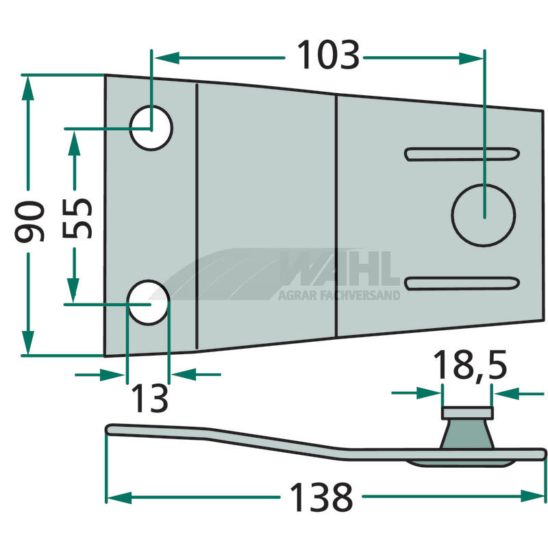 Porte-lames - 138 mm