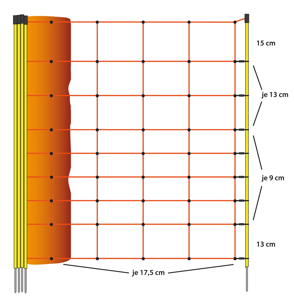 AKO OVINET Filet pour moutons, hauteur 90 cm, pointe simple