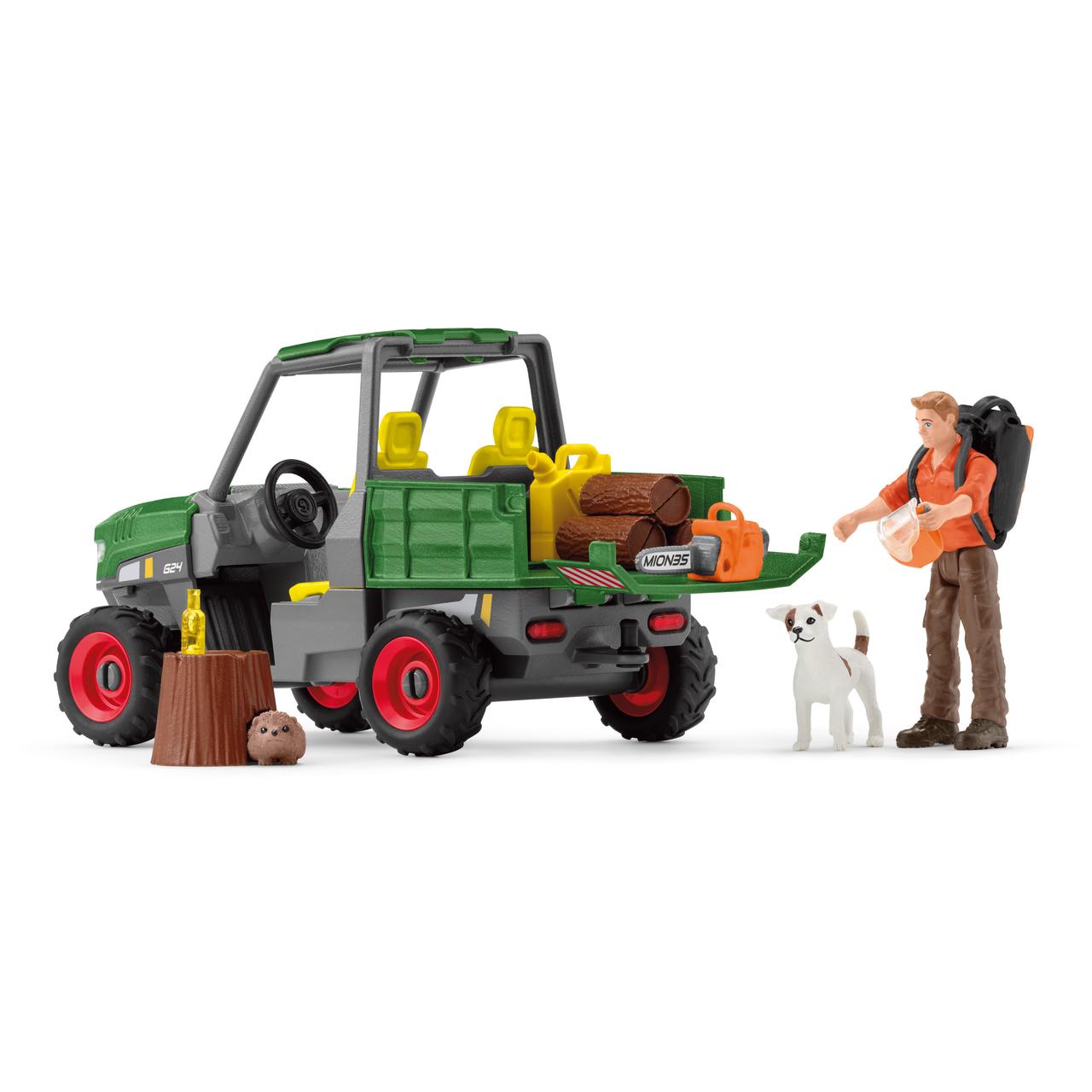 Schleich Garde forestier avec véhicule