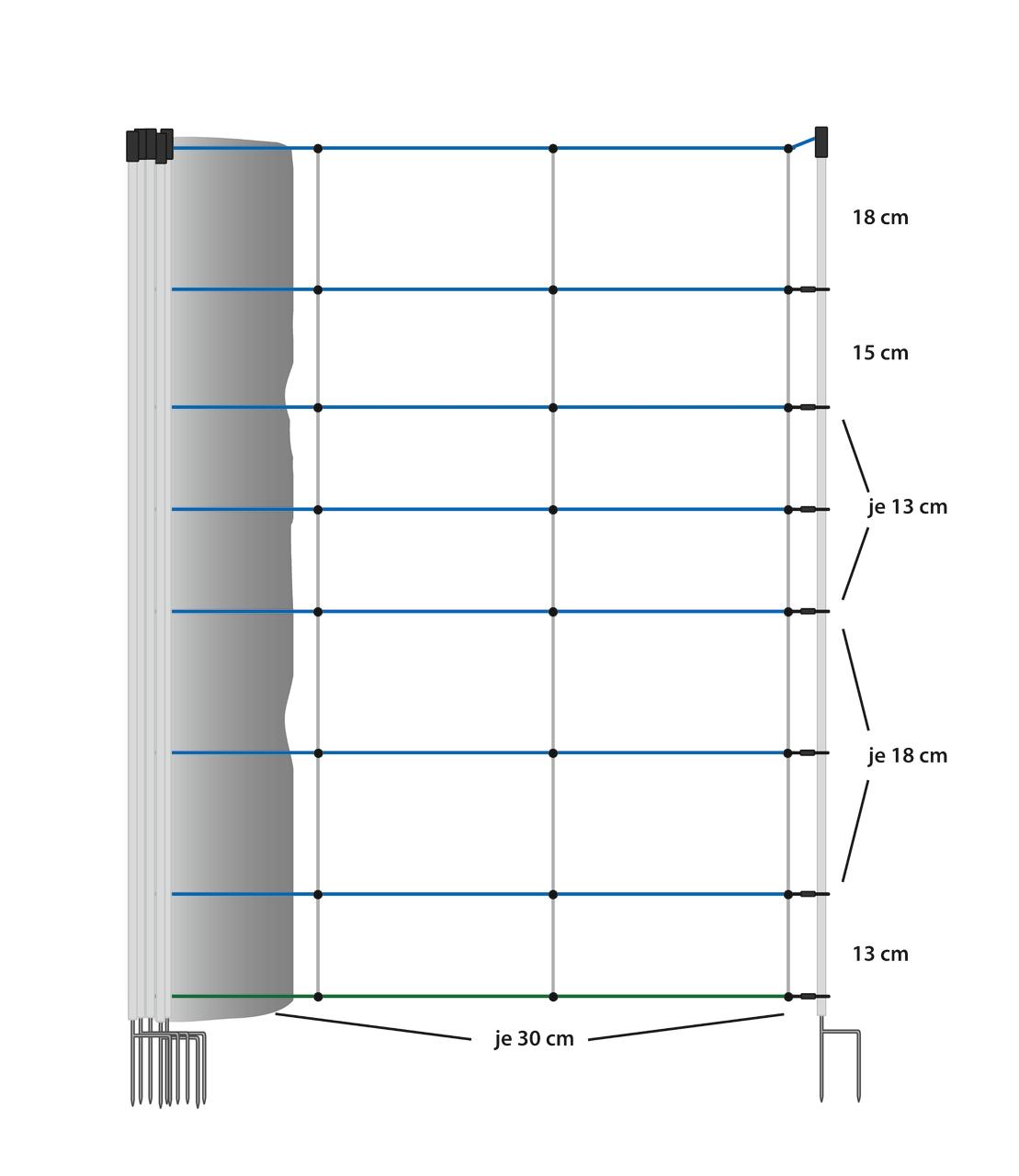 AKO WolfNet Vario 108 cm, double pointe, 50 m