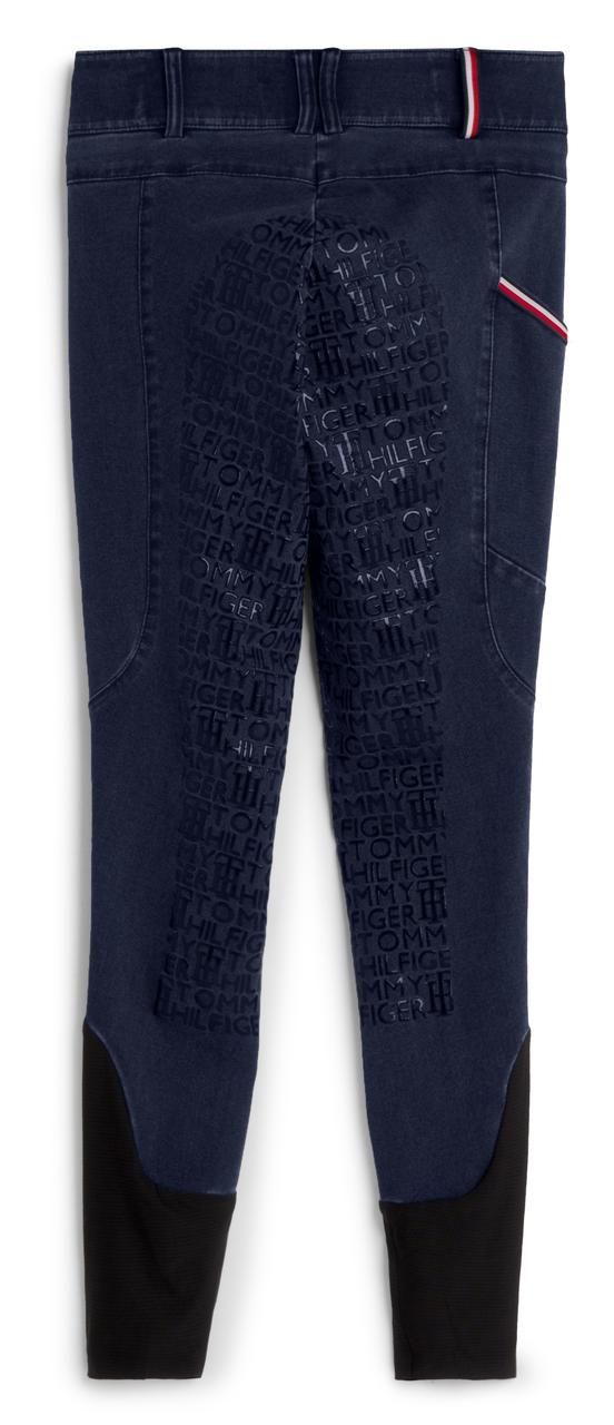 Tommy Hilfiger Pantalon d'équitation en denim avec fond intégral pour femmes