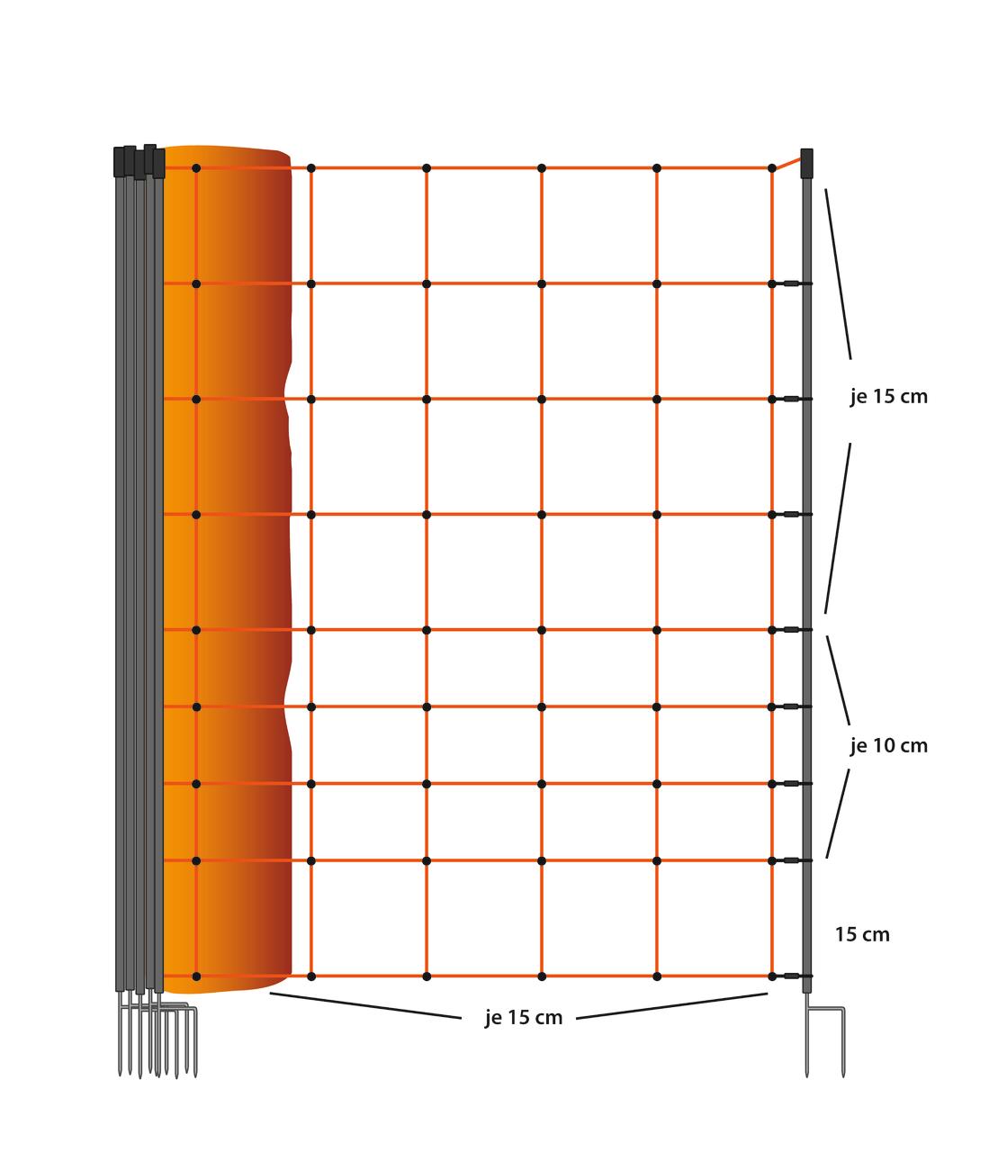 Filet pour moutons double pointe, 105 cm / 50 m