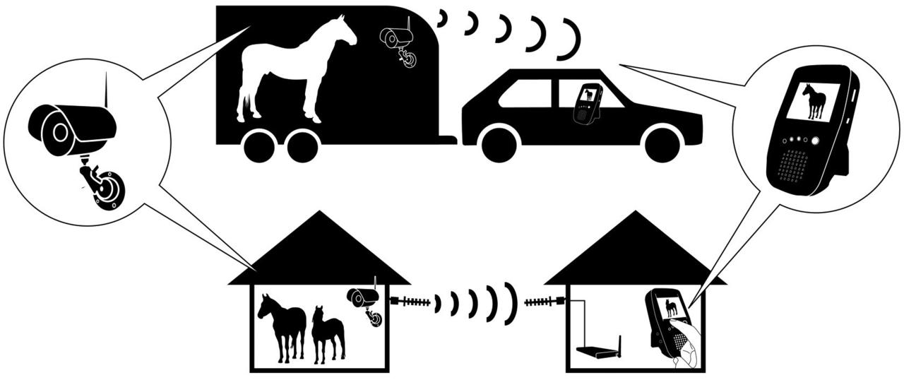 Kerbl Kit de caméras pour bâtiment et transport 2,4 GHz