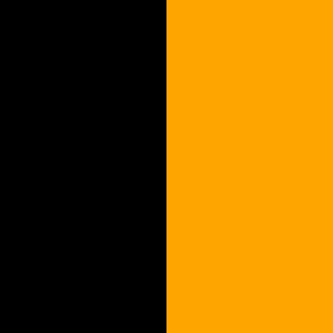 noir (bois), orange (polypropylène)