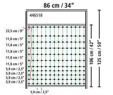 AKO Porte pour filets électrifiés de 95 à 125 cm