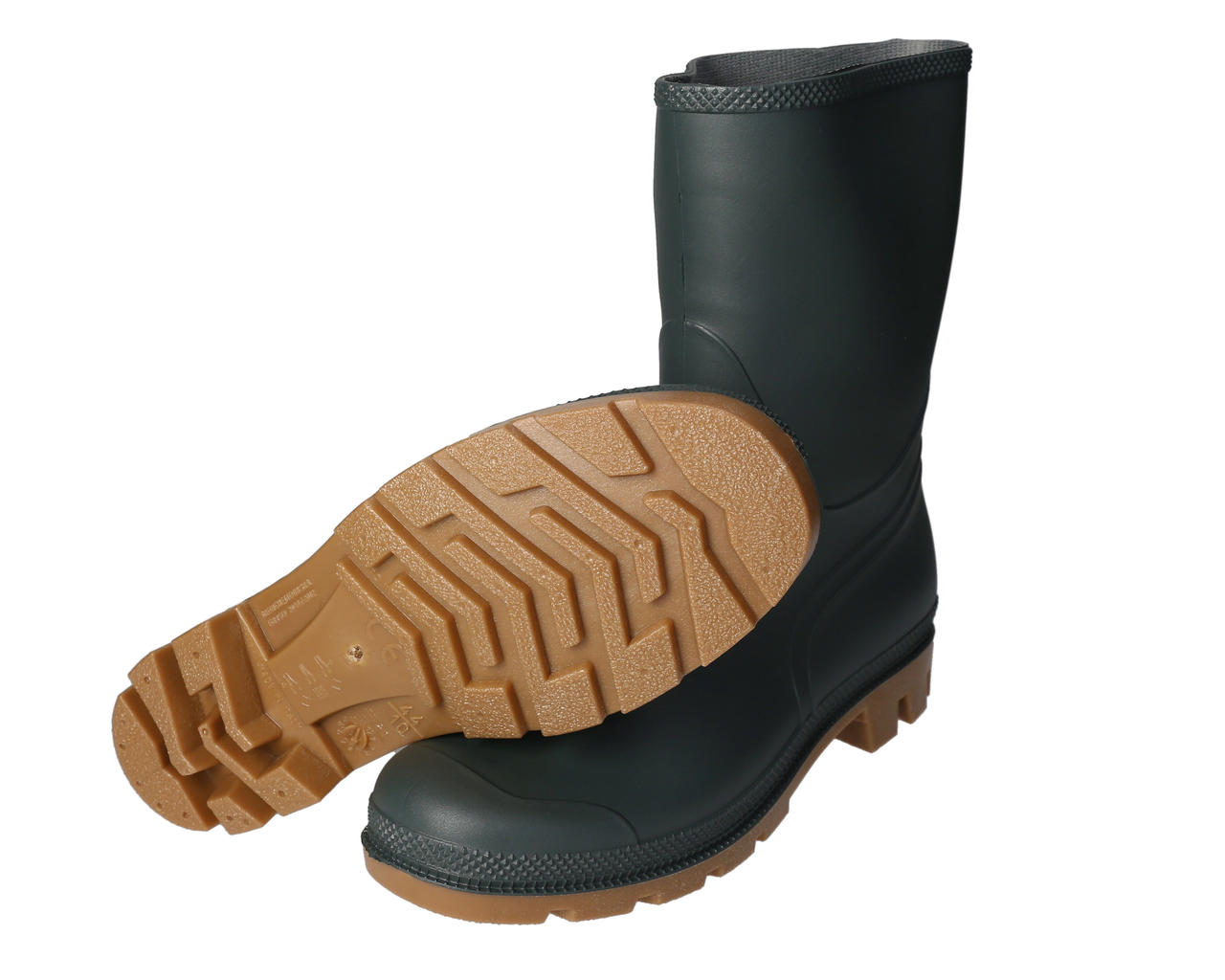 Bottes PVC - ULM , forme semi-montante, olive