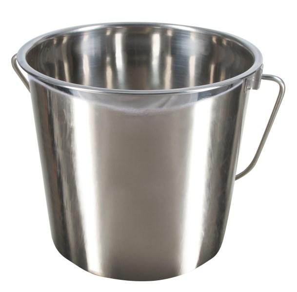 Kerbl Seau en inox avec graduation - 12,3 L