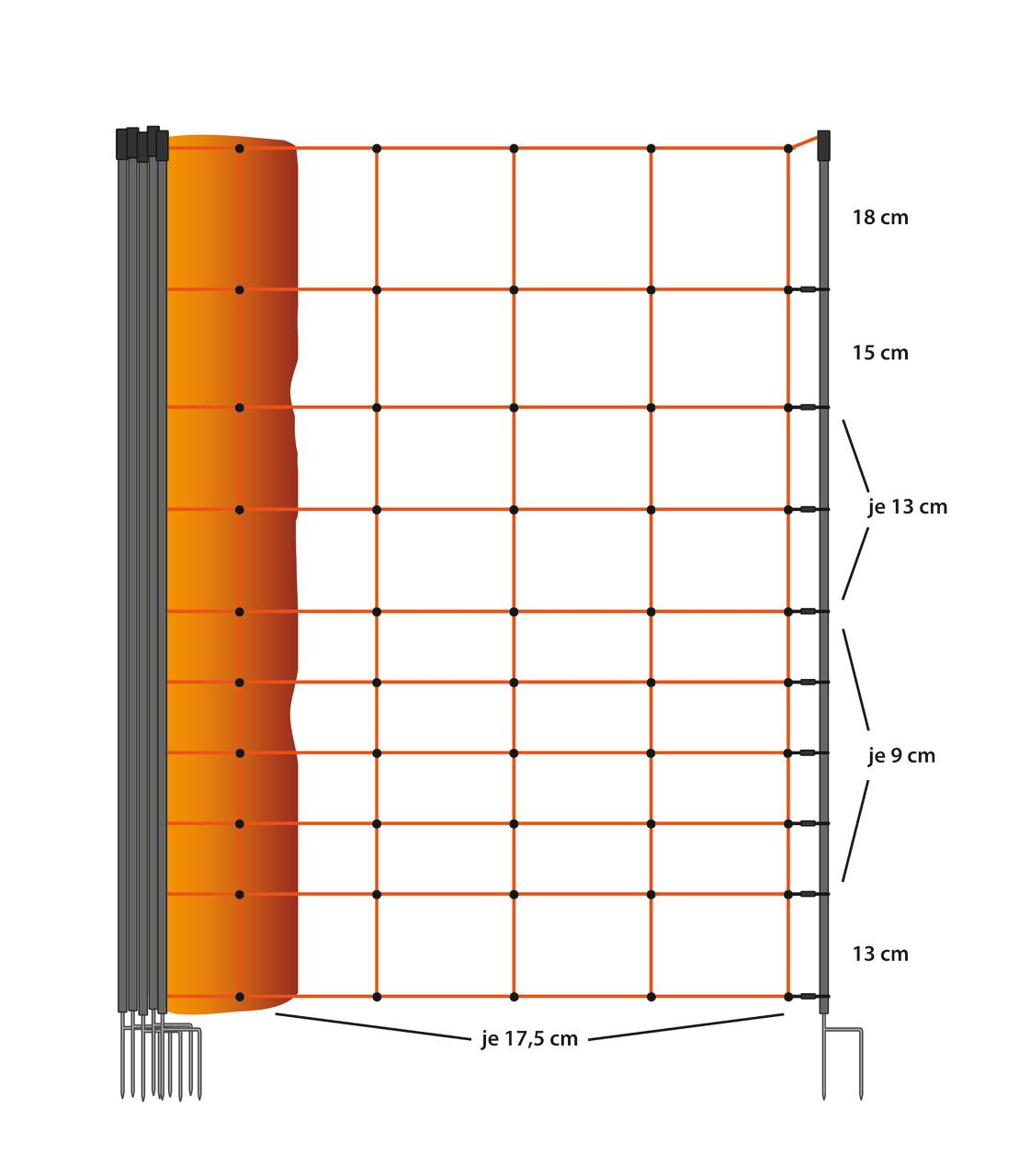 AKO OviNet Filet pour moutons orange 108 cm