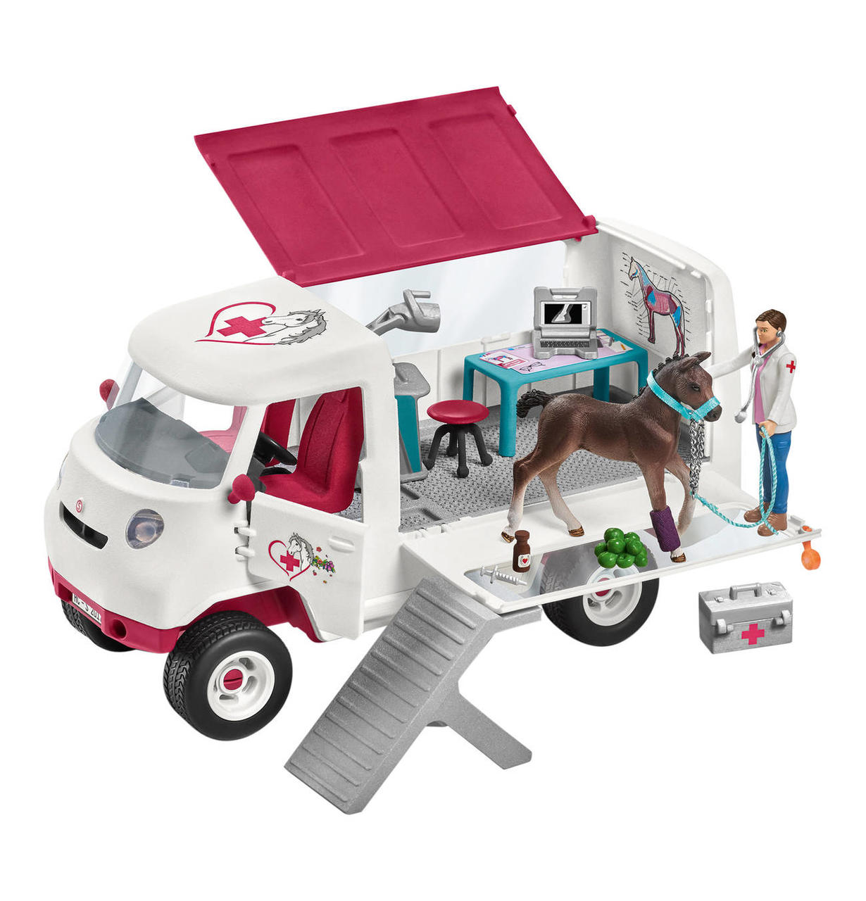 Schleich Vétérinaire mobile et poulain hanovrien