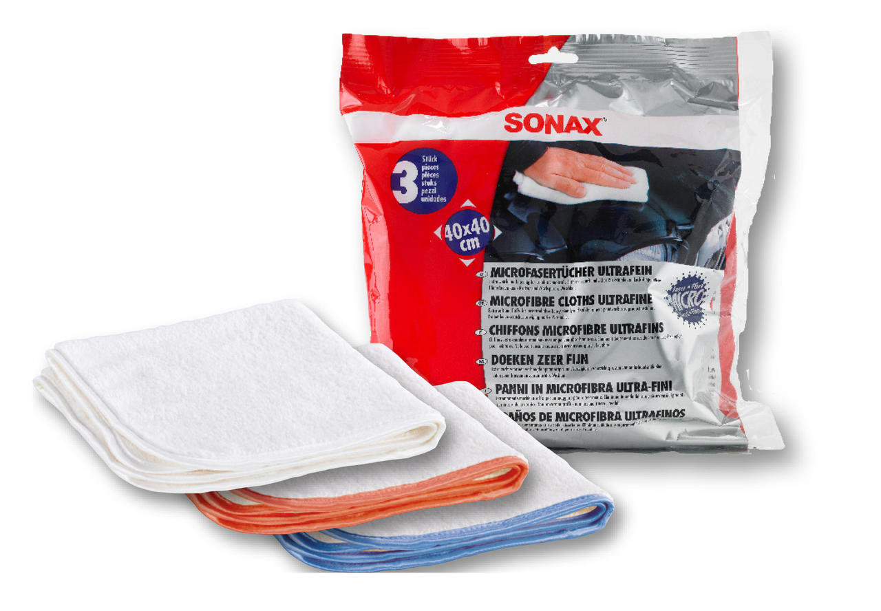 Sonax Chiffons microfibres ultrafins, 3 pièces