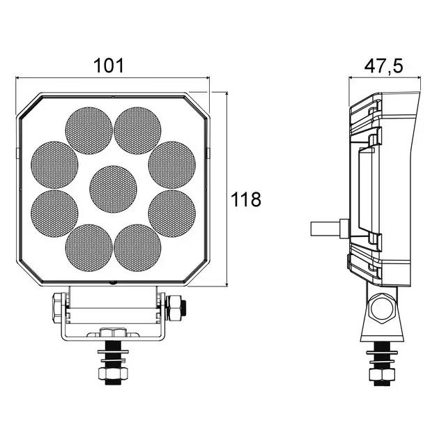 Phare de travail à LED 27W = 2150 Lumens