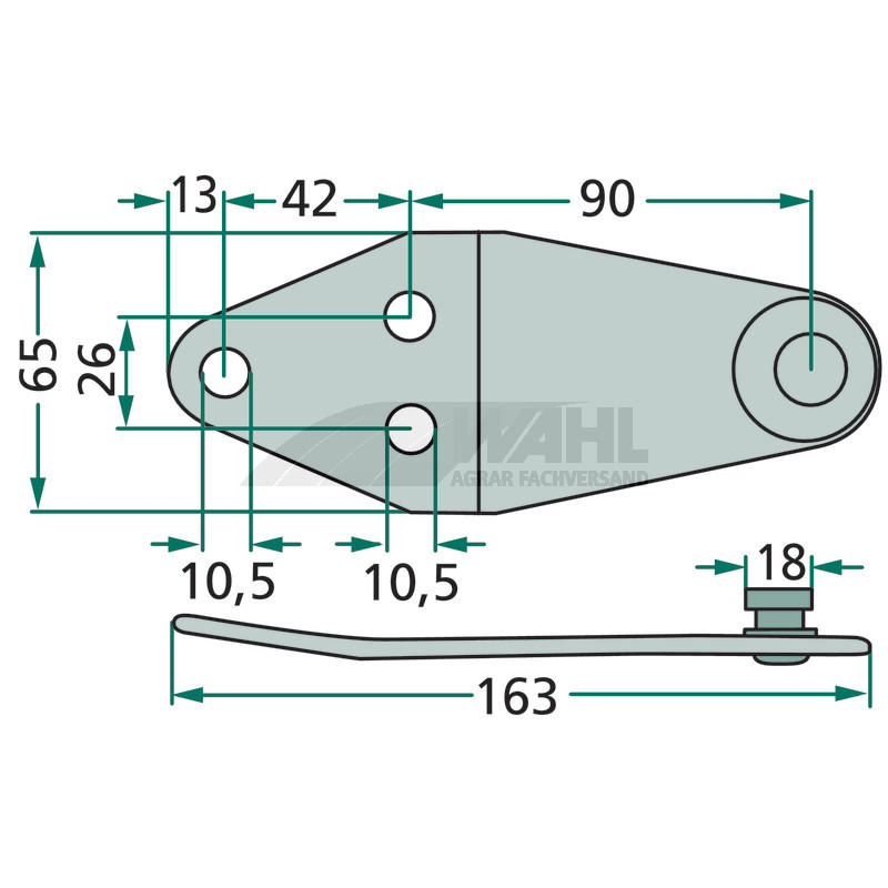 Porte-couteau - 163 mm