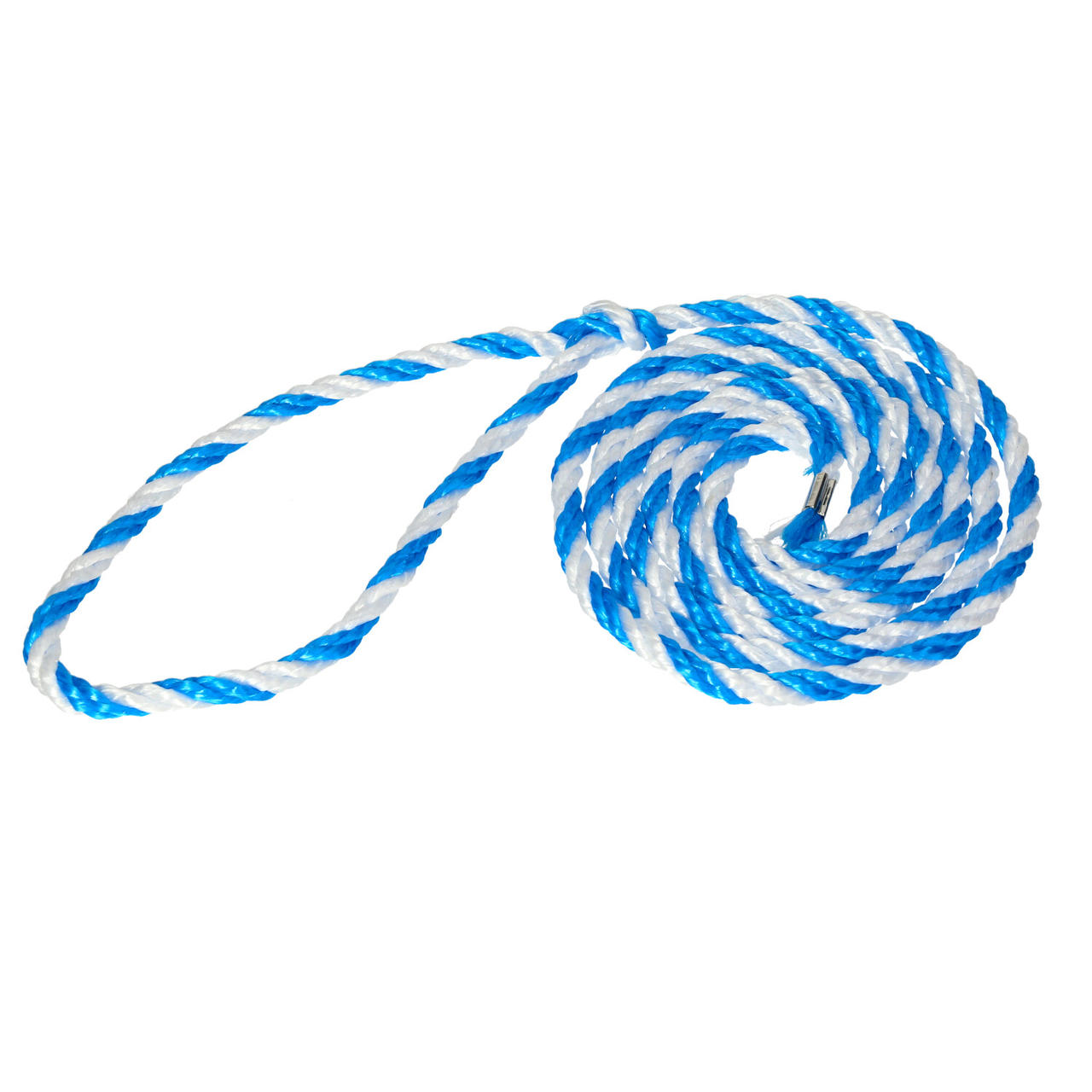 Corde pour licol Poly 3,2 m - bleue et blanche