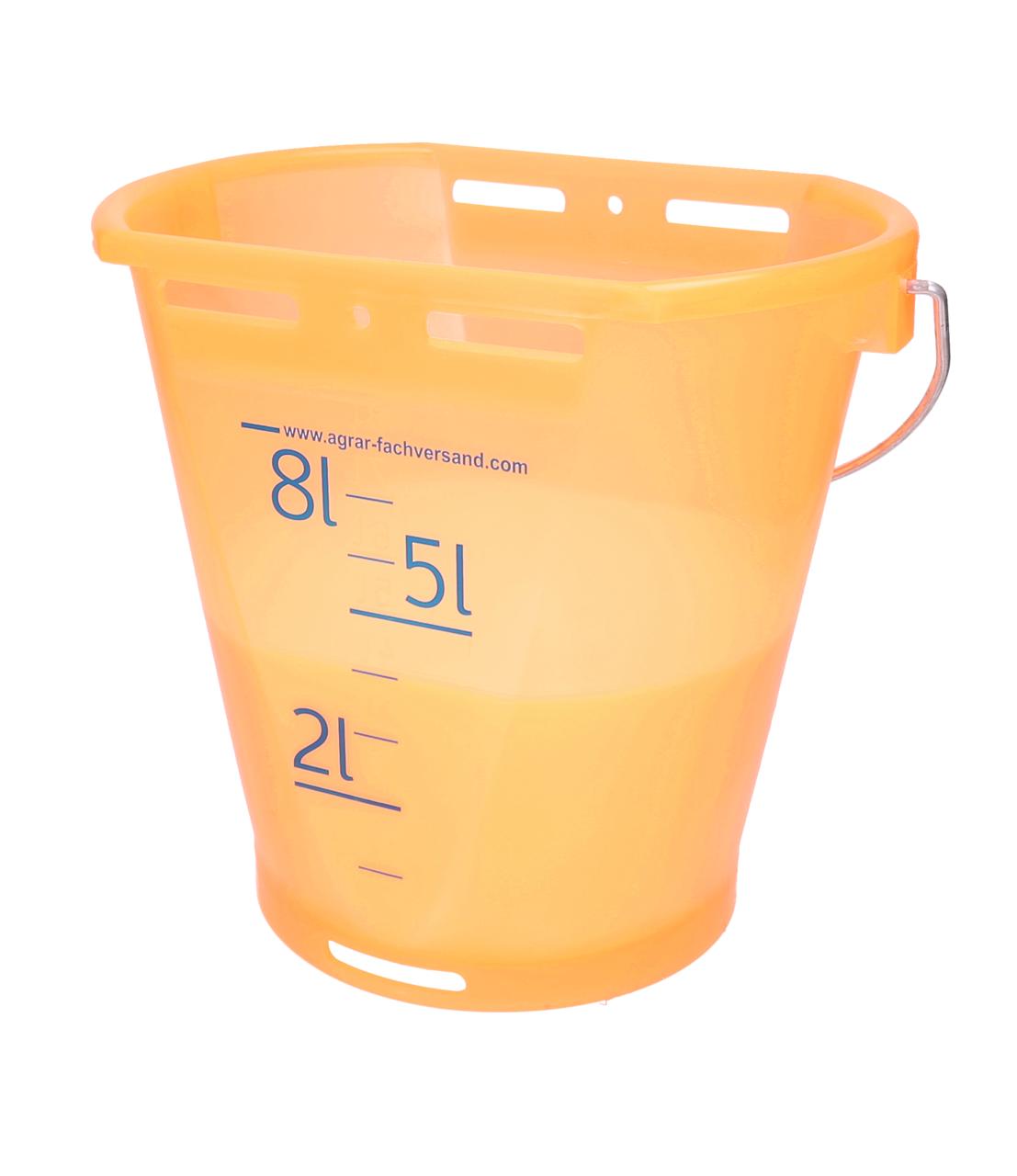 Hiko Seau abreuvoir pour veaux transparent, orange fluo