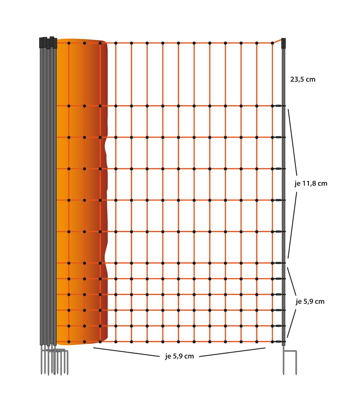 Kerbl Filet pour volaille, 112 cm x 50 m, électrifiable