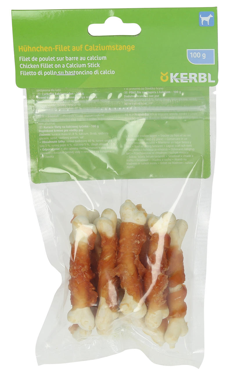 Kerbl Filets de poulet autour d'une barre de calcium