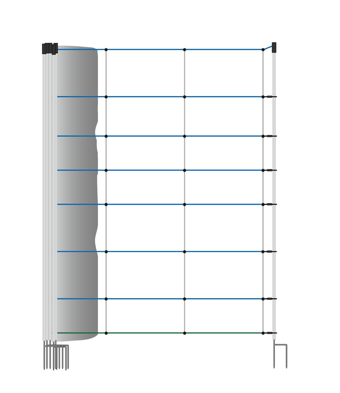 AKO WolfNet Vario 108 cm, double pointe, 50 m