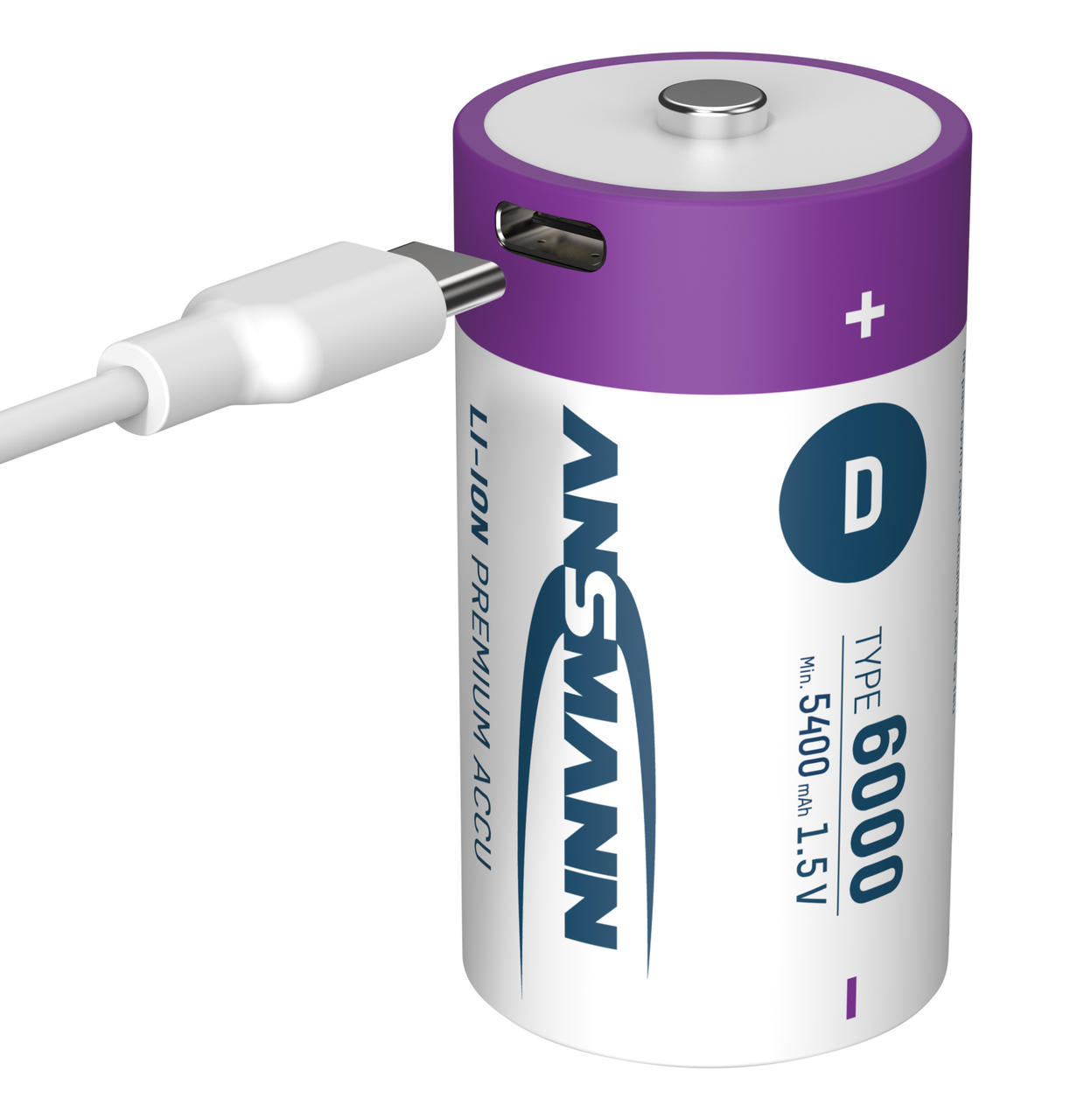 Ansmann Batterie rechargeable Li-Ion Mono D - 6 000 mAh