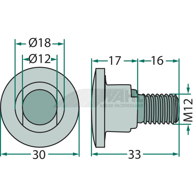 Boulon de couteau réf. 00119008