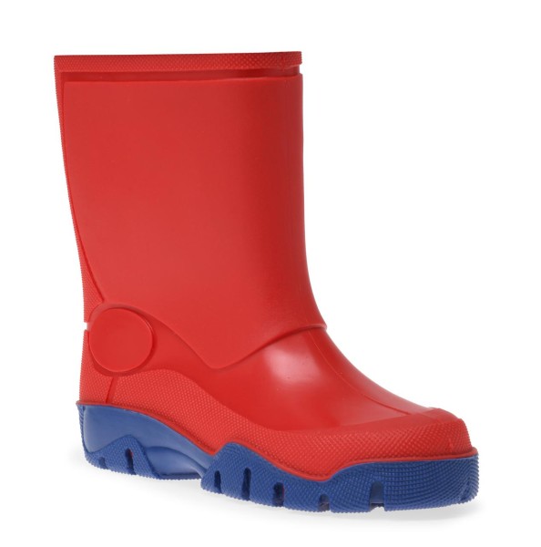 Bottes imperméables pour enfants - rouge/bleu